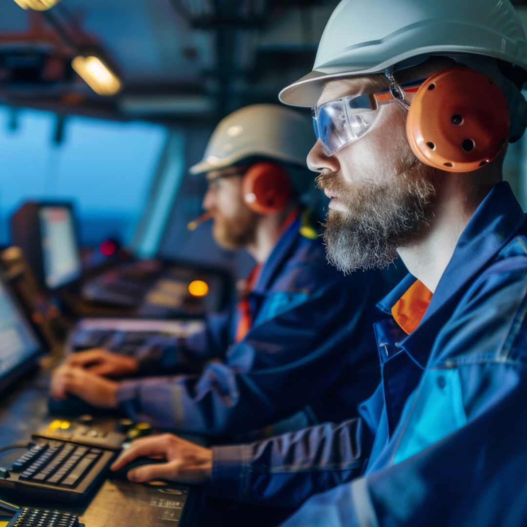 two engineers in control room